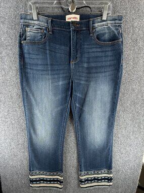 Driftwood Denim Jeans 32x26 Colette Blue Embroidered Western Native ACTL 32X26